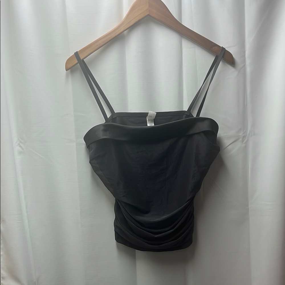 Victoria’s Secret Gray Mesh Silky Camisole Tank‎ Top- M
